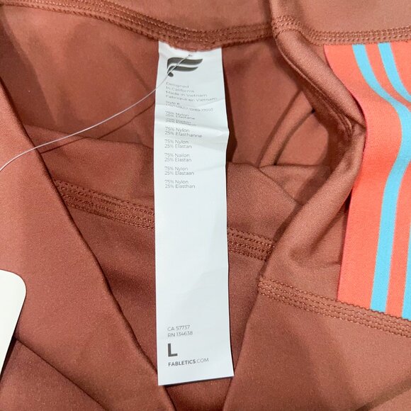 NWT Fabletics High Waisted Motion365 7/8 Leggings Rust Size L - Picture 4 of 7